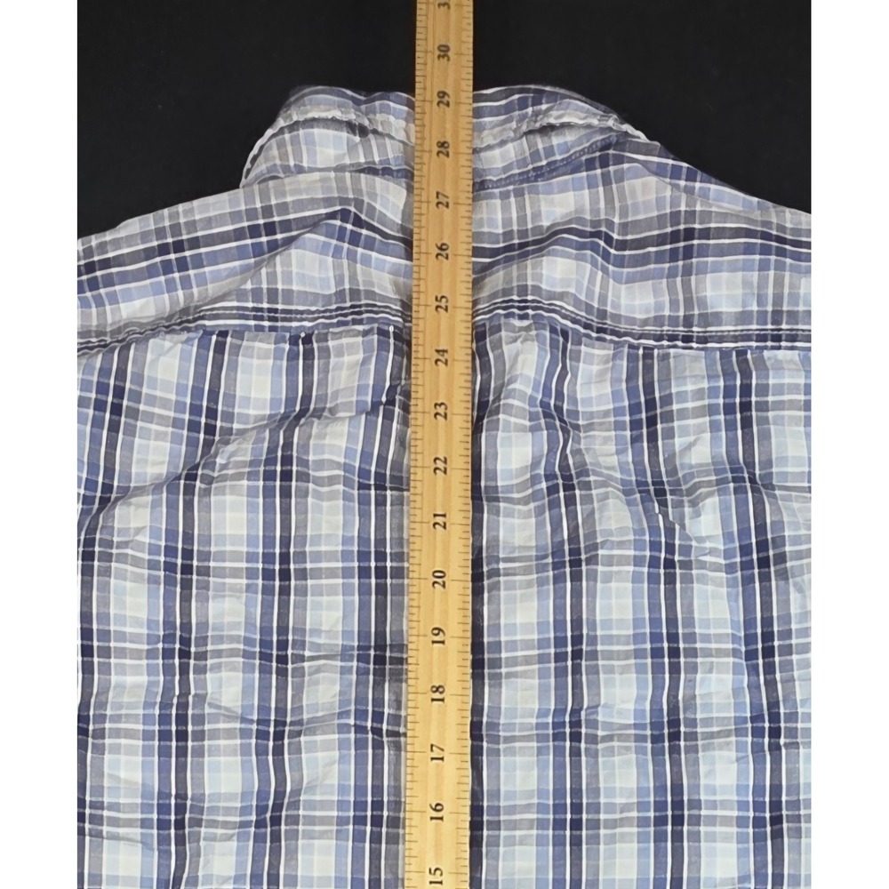 Apt 9 Men's Size M Blue Plaid Short Sleeve Button Down Shirt Casual Summer... - Picture 7 of 9